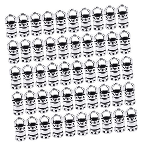 HOMSFOU 1 Satz Diy Armbandverschluss Legierungsverbindung Lederband Schnalle Für Schmuckherstellung Antik Silber Innenloch Für Und Armbänder 100 Stück von HOMSFOU