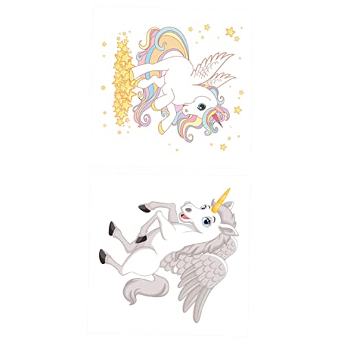 HOMSFOU 1 Satz Diy Einhorn Aufnäher Bunte Bekleidungs Patches Für Kostüme Und Taschen Zum Dekorieren Und Reparieren Von Kleidung 2 Stück von HOMSFOU