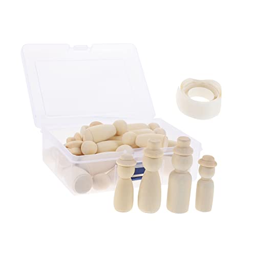 HOMSFOU 1 Satz Diy Holzpuppen Bastelset für Unbemalte Holzfiguren zum Gestalten Handwerk für Bastelprojekte und Geschenkidee Spaß Beim HOMSFOU 1 Satz Diy Holzpuppen Bastelset für Unbemalte Holzfiguren zum Gestalten Handwerk für Bastelprojekte und Geschenkidee Spaß Beim von HOMSFOU