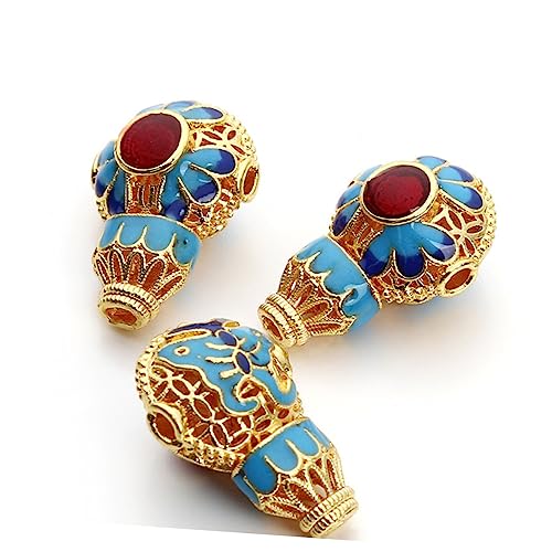 HOMSFOU 1 Satz Diy Perlen Muster Mit Farbiger Emaille Große Perlen Für Schmuckdesign Handgemachte Bastelaccessoires Bastelperlen Für Diy Schmuckherstellung 3 Stücke von HOMSFOU