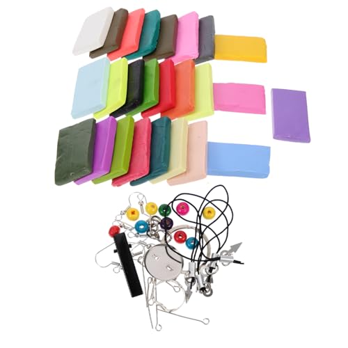 HOMSFOU 1 Satz Diy Polymer Clay Set Farben Zubehör für Modellierwerkzeug für Schmuck Schlüsselanhänger und Bastelprojekte Sicheres Material für Gestalten von HOMSFOU