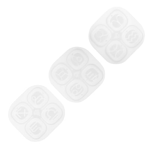 HOMSFOU 1 Satz Diy Silikon Schlüsselanhänger Formen Teiliges Zodiac Pendant Epoxidharz Gießformen Für Schmuckherstellung Für Kreative Bastelprojekte Und 3 Stück von HOMSFOU