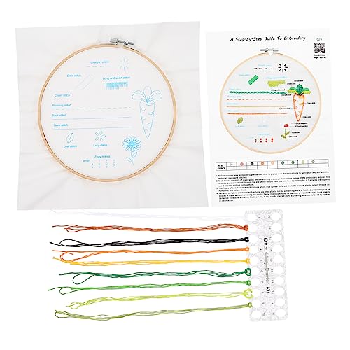 HOMSFOU 1 Satz Diy Stickerei für Anfänger Stitches Practice Embroidery Kit für Kreative Handarbeiten Langlebiges Material zum Üben für Diy Projekte von HOMSFOU