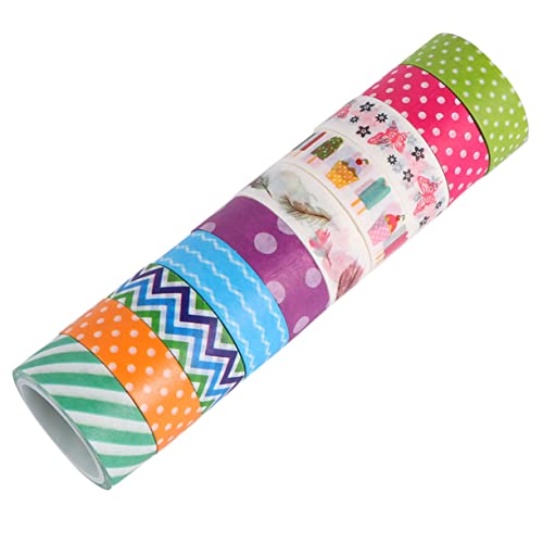 HOMSFOU 1 Satz Diy Washi Tape Farbige Dekorative Klebebänder Für Notizbücher Und Scrapbooking Handliche Sticker Für Tagebuch Und Zubehör Für Kreative 10 Rollen von HOMSFOU