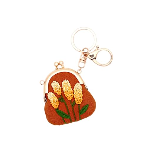 HOMSFOU 1 Satz Diy mit Rahmen und Zubehör Handgemachtes Stickset für Anfänger Geschenkidee für Frauen und Blumenmuster von HOMSFOU