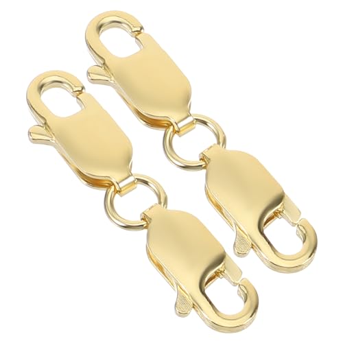 HOMSFOU 1 Satz Doppelte Hummer Verschlüsse Für Schmuckherstellung Goldfarbene Karabiner Für Armbänder Für Diy Schmuckprojekte Und Bastelarbeiten 2 Stück HOMSFOU 1 Satz Doppelte Hummer Verschlüsse Für Schmuckherstellung Goldfarbene Karabiner Für Armbänder Für Diy Schmuckprojekte Und Bastelarbeiten 2 Stück von HOMSFOU