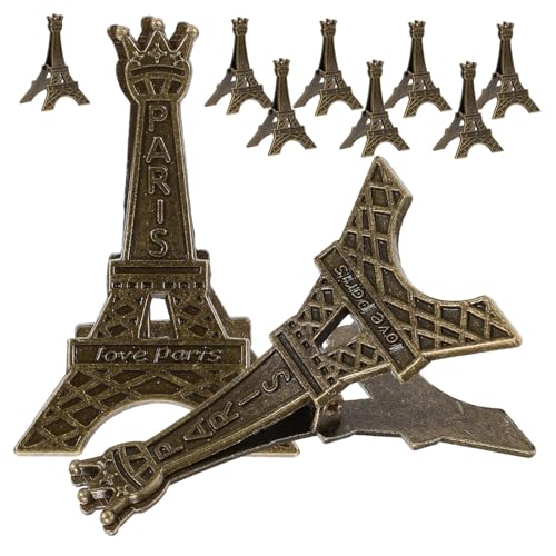HOMSFOU 1 Satz Eiffelturm Tischkartenhalter Teiliges Vintage Menüclip Für Hochzeiten Partys Und Tischdekoration Robuste Metallstruktur Für Fotos Notizen Und Zettelhalter 10 Stück von HOMSFOU
