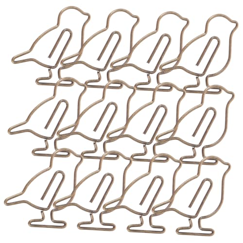 HOMSFOU 1 Satz Einzigartige Büroklammern Form Eines Antiken Vogel Souvenirs Kreative Metall Papierclips Für Bürobedarf Und Notizen Zur Organisation Von Dokumenten Und Karten 20 Stück von HOMSFOU