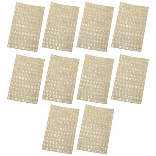 HOMSFOU 1 Satz Etiketten Für Ätherische Öle Selbstklebende Aufkleber Mit Goldenen Buchstaben Für Flaschen Diy Beschriftung Zur Organisation Von Aromafläschchen Und 10 Stück von HOMSFOU