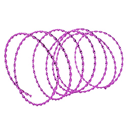 HOMSFOU 1 Satz Farbe Aluminium draht Handwerk Wohnung Kabelbaum biegbar Schmuckdraht aus Metall Draht zur Herstellung von Ohrring-Armbändern Schmuckdraht für die Schmuckherstellung Violett von HOMSFOU