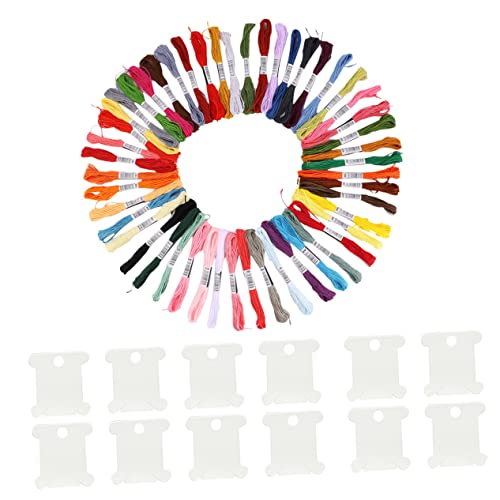 HOMSFOU 1 Satz Farben Premium Stickgarn Set mit Baumwollfäden und Winding Platten für Diy Stickerei Kreuzstich und Bastelarbeiten für Projekte mit Freunden und Familie HOMSFOU 1 Satz Farben Premium Stickgarn Set mit Baumwollfäden und Winding Platten für Diy Stickerei Kreuzstich und Bastelarbeiten für Projekte mit Freunden und Familie von HOMSFOU