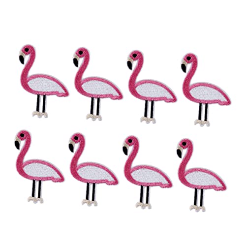 HOMSFOU 1 Satz Flamingo Aufnäher Bestickte Patches Für Jeans Kleidung Und Diy Projekte Selbstklebende Flicken Für Kreative Gestaltungen Und Reparaturen 12 Stück von HOMSFOU