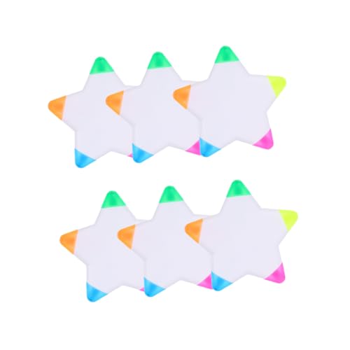 HOMSFOU 1 Satz Fünf-farben-highlighter Markierungen Schule Star Fluoreszierende Stifte Marker Pastell Textmarker Sortiert Kreative Highlighter Kind Colorful Plastik 6 Stück HOMSFOU 1 Satz Fünf-farben-highlighter Markierungen Schule Star Fluoreszierende Stifte Marker Pastell Textmarker Sortiert Kreative Highlighter Kind Colorful Plastik 6 Stück von HOMSFOU