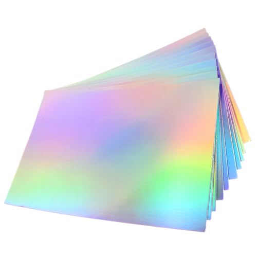 HOMSFOU 1 Satz - Geburtstagskarten Texturiert Bunt Pads Handwerk Herstellung Grußkarten Holographisches Papier Farbiges Papier Kartonpapier Diy -papier Farbige Karte 10 Blatt von HOMSFOU