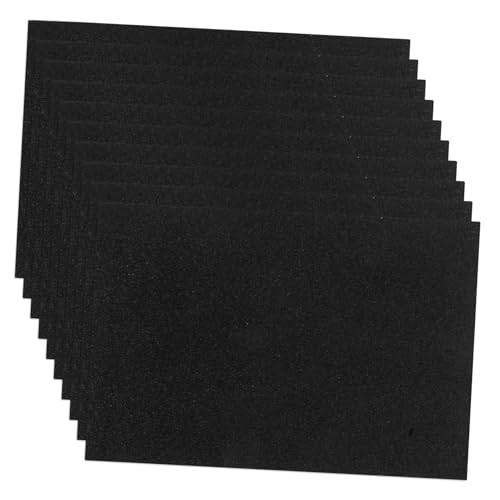 HOMSFOU 1 Satz Glitzerpapier Funkeln Kunst Handwerk Glitzerndes Bastelpapier Holographischer Glitzer Schwamm Schwarz 10 Stück von HOMSFOU