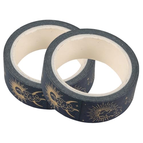 HOMSFOU 1 Satz Golden Stern Moon Tape Zeitschrift Streifen Lieferungen Süßes Band Journaling Klebeband Für Scrapbooking Bedruckte Klebebänder Dekorative Klebebänder Papier Blau 2rollen von HOMSFOU
