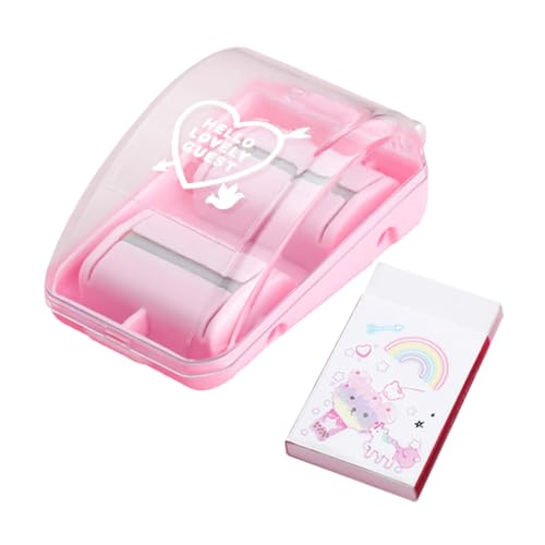 HOMSFOU 1 Satz Gummischrottsammler Kompakt Radiergummi-rückstandsammler Desktop-krümelkehrer Mini-radiergummi-kehrmaschine Sauber Tragbar Krume Haushalt Mini Radiergummi Reiniger Rosa von HOMSFOU