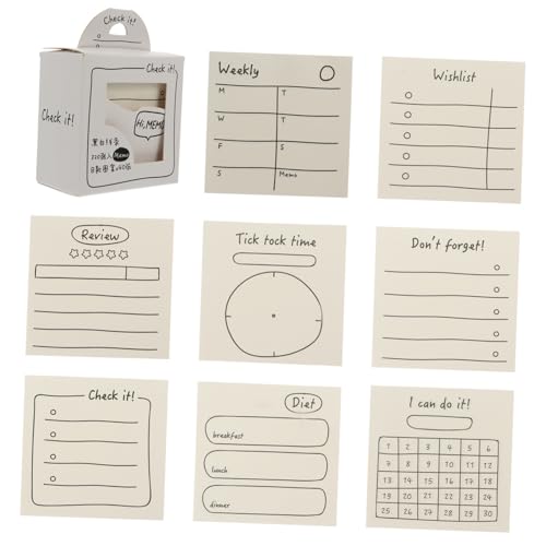 HOMSFOU 1 Satz Haftnotizen Set Bunte Memo Pads für Planner und Notizbuch Deko Zufällige Designs Selbstklebend für Erinnerungen und Dekoration von HOMSFOU