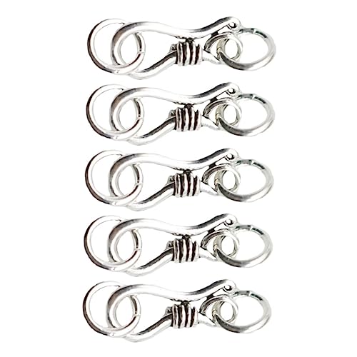 HOMSFOU 1 Satz Haken Verschlüsse Silber Schmuckverbinder Für Diy Und Armbänder Und Sicherer Schmuckverschluss Für Bastelprojekte 5 Stück von HOMSFOU