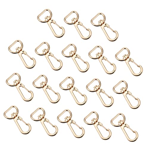 HOMSFOU 1 Satz Hakenfeder-hundeschnalle Tasche Clips Schlüsselkette Verschlüsse Abnehmbar Giteer Safe Kofferbeschriftungen Gepäckschnalle Keychain -verschluss Legierung Golden 20 Stück von HOMSFOU