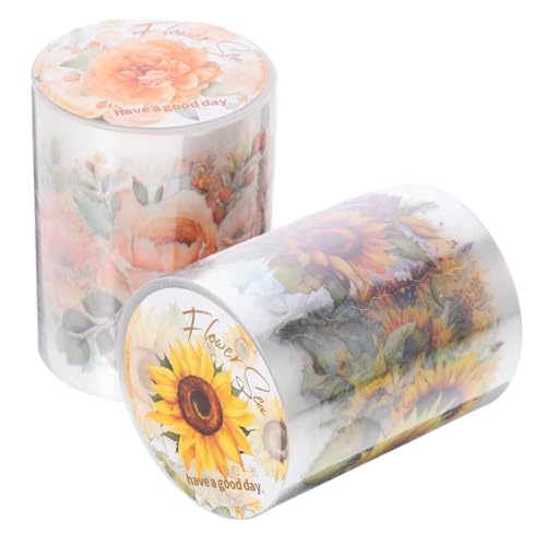 HOMSFOU 1 Satz Handband Pflanzen Junk-journal-zubehör Haustierbänder Für Journaling Und Scrapbooking Blumenband Journaling-zubehör Haustier-tape-washi Tagebuchband Das Haustier 2rollen von HOMSFOU