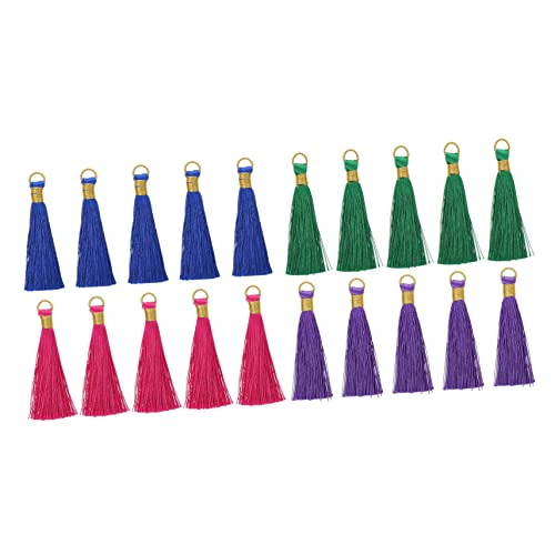 HOMSFOU 1 Satz Handgefertigte Quasten Anhänger Stilvolle Taschenornamente Dekorative Troddel Für Handtaschen Und Luggage Farben Zufällig Für DIY Schmuck Und 20 Stück von HOMSFOU