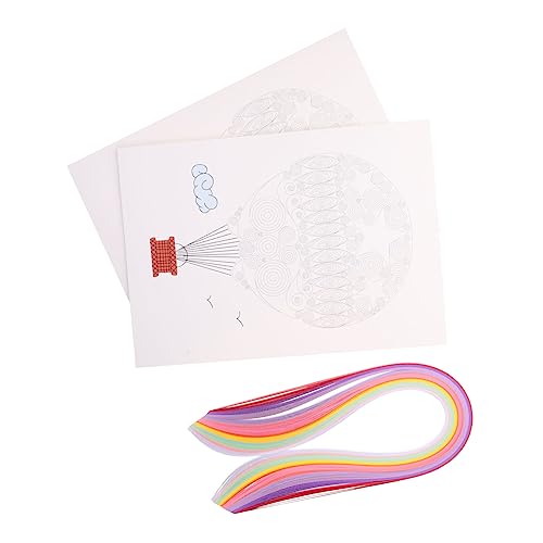 HOMSFOU 1 Satz Heißluftballon Origami -werkzeug Herstellung Sammelalbum Liefert Feder Quilling Bunt Bausätze Anfänger Streifen Eisstockschießen Für Handwerk Handgemachte Versorgung Papier von HOMSFOU