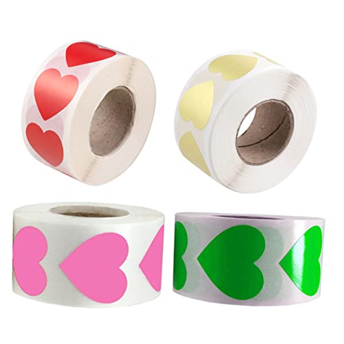 HOMSFOU 1 Satz Herz Aufkleber Selbstklebende Etiketten Für Hochzeiten Und Diy Projekte Für Haushalt Verpackung Und Dekoration 4rollen HOMSFOU 1 Satz Herz Aufkleber Selbstklebende Etiketten Für Hochzeiten Und Diy Projekte Für Haushalt Verpackung Und Dekoration 4rollen von HOMSFOU