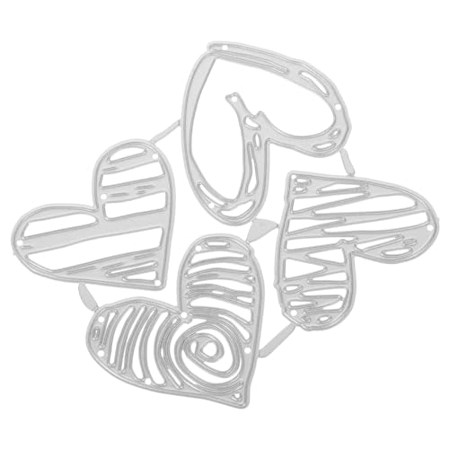 HOMSFOU 1 Satz Herz Metall Stanzformen für Kartenherstellung Diy Stanzschablonen Kohlenstoffstahl für Scrapbooking Dekoration von HOMSFOU