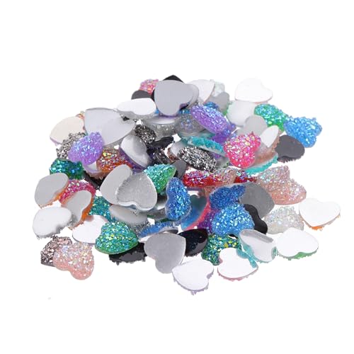 HOMSFOU 1 Satz Herzförmige Diy Harz Patches Strass Aufkleber Für Bastelprojekte Dekoration Für Hochzeit Valentinstag Und Mehr 100 Stück von HOMSFOU