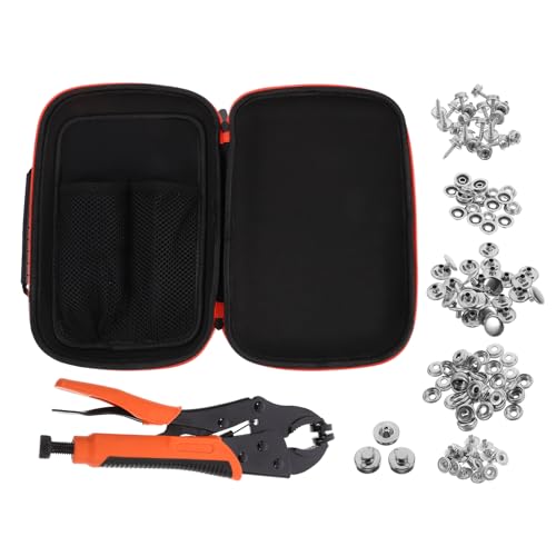 HOMSFOU 1 Satz Hochleistungs-Druckknopfwerkzeug Verschluss Knöpfe für Kleidung schnappen Schnappzange Werkzeugsatz für Druckknöpfe Metall -Snap -Knöpfe -Schnappwerkzeug Orange von HOMSFOU