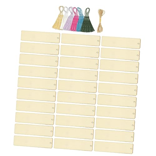 HOMSFOU 1 Satz Holz Buchzeichen mit Bunten Quasten Blanko Diy Lesezeichen für Bastelprojekte für Dekorationen und Kreative Anlässe HOMSFOU 1 Satz Holz Buchzeichen mit Bunten Quasten Blanko Diy Lesezeichen für Bastelprojekte für Dekorationen und Kreative Anlässe von HOMSFOU