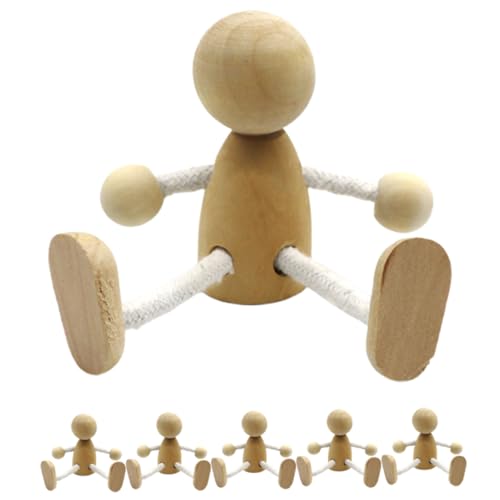 HOMSFOU 1 Satz Holzpuppen Bewegliche Arme Beine Blanko Holzfiguren Für DIY Projekte Tischdekoration Basteln 6 Stück HOMSFOU 1 Satz Holzpuppen Bewegliche Arme Beine Blanko Holzfiguren Für DIY Projekte Tischdekoration Basteln 6 Stück von HOMSFOU