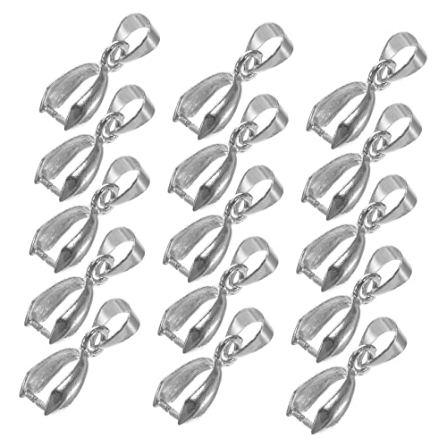 HOMSFOU 1 Satz Jade -anhängerklemme Hängend Für Schließe Schlüssel Schmuckverbinder Charms Anhänger-verschluss- Stecker Charme Legierung Silver 50 Stück HOMSFOU 1 Satz Jade -anhängerklemme Hängend Für Schließe Schlüssel Schmuckverbinder Charms Anhänger-verschluss- Stecker Charme Legierung Silver 50 Stück von HOMSFOU