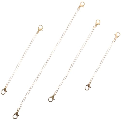 HOMSFOU 1 Satz Kettenverlängerung Teilig Mit Karabinerverschluss Diy Schmuck Zubehör Für Armbänder Einfache Handhabung Für Längenanpassung 4 Stück HOMSFOU 1 Satz Kettenverlängerung Teilig Mit Karabinerverschluss Diy Schmuck Zubehör Für Armbänder Einfache Handhabung Für Längenanpassung 4 Stück von HOMSFOU