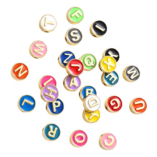HOMSFOU 26 Stücke Selbstgemacht Buchstabenperlen Bunte Legierungsperlen für Armbänder Multifunktionale Alphabetperlen Schmuckzubehör für Basteln Kreative Schmuckherstellung HOMSFOU 26 Stücke Selbstgemacht Buchstabenperlen Bunte Legierungsperlen für Armbänder Multifunktionale Alphabetperlen Schmuckzubehör für Basteln Kreative Schmuckherstellung von HOMSFOU