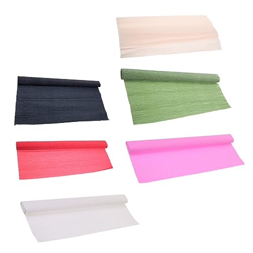 HOMSFOU 1 Satz Krepppapier Für Diy Bastelprojekte Blumendekoration Und Geschenkverpackung Für Hochzeiten Geburtstage Und Festlichkeiten 6rollen von HOMSFOU