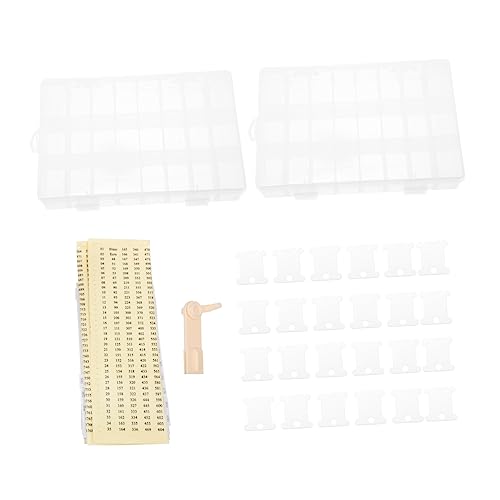 HOMSFOU 1 Satz Kreuzstich Aufbewahrungsbox Set mit Fächern Winding Boards Winder und Aufklebern Praktischer Organizer für Stickgarn und Nähgarn für Kreative Projekte HOMSFOU 1 Satz Kreuzstich Aufbewahrungsbox Set mit Fächern Winding Boards Winder und Aufklebern Praktischer Organizer für Stickgarn und Nähgarn für Kreative Projekte von HOMSFOU