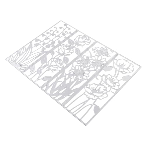 HOMSFOU 1 Satz Lesezeichenform Blumenstanzungen Die Handwerk Und Herstellung Sammelalbum Basteln Bastelset Stanzformen Für Fotoalben Fotorahmen-stanzformen Kohlenstoffstahl Silber 4 Stück von HOMSFOU