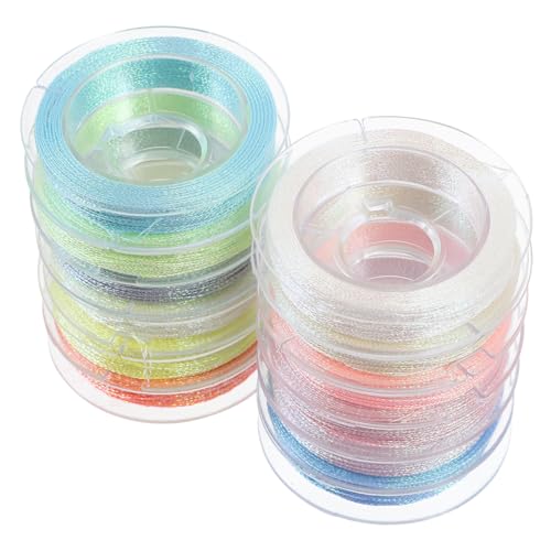HOMSFOU 1 Satz Leuchtendes Stickgarn Multifunktionales Nähgarn Für Diy Projekte Für Kleidung Quilten Und Handarbeiten Farben Mit Glühendem Nähzubehör 12rollen HOMSFOU 1 Satz Leuchtendes Stickgarn Multifunktionales Nähgarn Für Diy Projekte Für Kleidung Quilten Und Handarbeiten Farben Mit Glühendem Nähzubehör 12rollen von HOMSFOU