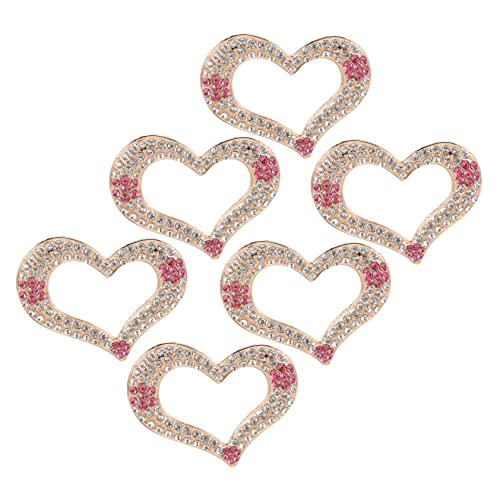 HOMSFOU 1 Satz Liebes Accessoires Zubehör Für Schuhe Glänzende Applikationen Kleidung Geformte Dekoration Klebrige Hotfix Patches Herz Nähdekore DIY Zubehör Strass Dekore 10 Stück von HOMSFOU