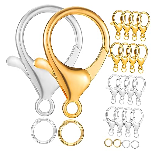 HOMSFOU 1 Satz Lobster Claw Clasps und Öffnende Sprungringe Robuste Verschlüsse für Diy Schmuckherstellung Lanyard und Bastelprojekte von HOMSFOU