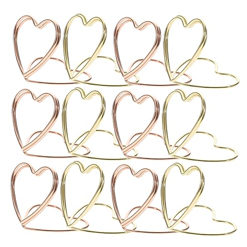 HOMSFOU 1 Satz Love Paper Pin Büroartikel Büromaterial Büroklammern Für Memos Lustige Papierclips Dokumentieren Eiserne Büroklammern Praktische Büroklammern Beschichtungslegierung 24 Stück von HOMSFOU