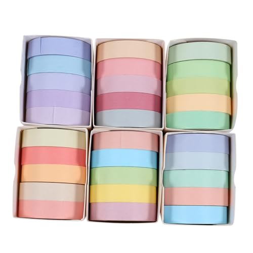 HOMSFOU 1 Satz Macaron-aufkleberrolle Pastellband Sammelalbum Farbig Scrapbooking Klebrig Schreibwaren Buch Dekoration Handgemachte Versorgung Papier Klebeband Japanisches Papier 30 Rollen HOMSFOU 1 Satz Macaron-aufkleberrolle Pastellband Sammelalbum Farbig Scrapbooking Klebrig Schreibwaren Buch Dekoration Handgemachte Versorgung Papier Klebeband Japanisches Papier 30 Rollen von HOMSFOU