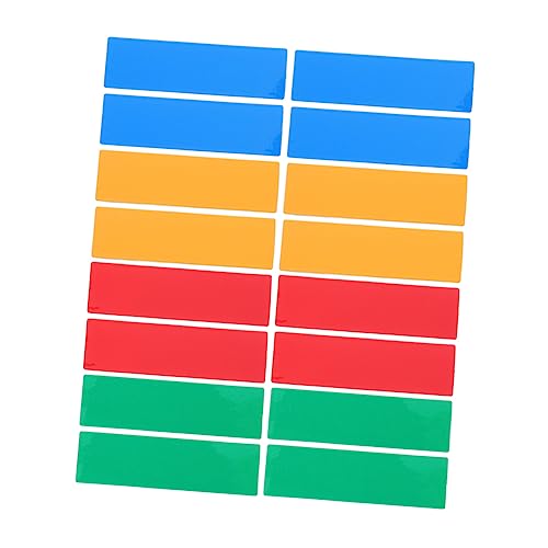 HOMSFOU 1 Satz Magnetische Trockene Radierbare Etiketten Bunte Beschriftbare Magnetaufkleber Für Kühlschrank Whiteboard Klassenzimmer Und Haushalt Für Namensschilder Und 60 Stück von HOMSFOU