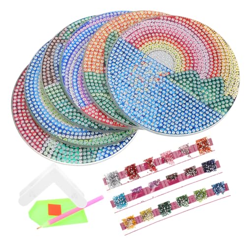 HOMSFOU 1 Satz Mandala Untersetzer Teiliges Acryl Design Hitzebeständig rutschfest Dekorative Tischmatten für Tassen und Gläser für Haushalt HOMSFOU 1 Satz Mandala Untersetzer Teiliges Acryl Design Hitzebeständig rutschfest Dekorative Tischmatten für Tassen und Gläser für Haushalt von HOMSFOU