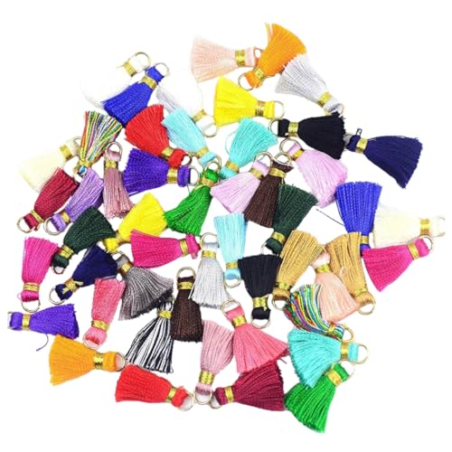 HOMSFOU 1 Satz Mini Quasten Anhänger Vielseitige Tassel Dekoration Für Diy Schmuck Handtaschen Schlüsselanhänger Und Mehr Für Kreative Bastelprojekte 100 Stück von HOMSFOU