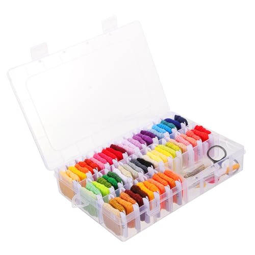 HOMSFOU 1 Satz Multifunktionalem Stickgarn Set Handarbeitsfäden für Kreuzstich und Diy Projekte Farben Box Zubehör Hochwertige Strapazierfähige Fäden für Bastelarbeiten von HOMSFOU