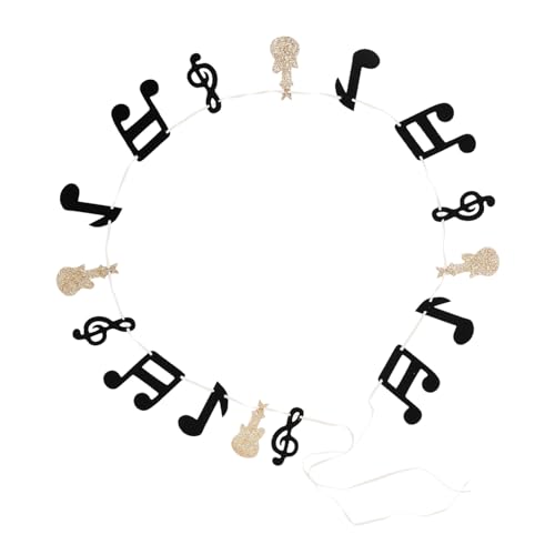 HOMSFOU 1 Satz Musiknoten Banner Schillernde Dekoration für Hochzeiten und Partys Musik Themenfeiern aus Umweltfreundlichen Materialien Verleiht Jedem Event und Freude HOMSFOU 1 Satz Musiknoten Banner Schillernde Dekoration für Hochzeiten und Partys Musik Themenfeiern aus Umweltfreundlichen Materialien Verleiht Jedem Event und Freude von HOMSFOU