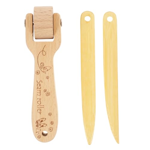 HOMSFOU 1 Satz Nahtroller Set Holz Quilting Werkzeug mit Ergonomischem Griff Teiliges Set für Näharbeiten und Kleine Projekte zum von Nähten und Stoffen von HOMSFOU